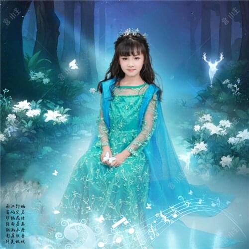 5 Designs WYJN Little Girl Kids Thematic Photography Costume Elf Classical Dance Hanfu Little Princess Fairy Dress Fantasy Album