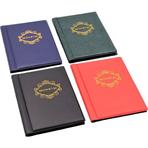 10 Pages 120 Pockets Coin Album For Coins Leather Coin Album Pockets Tokens Commemorative Coin Medallions Badges Collection Book