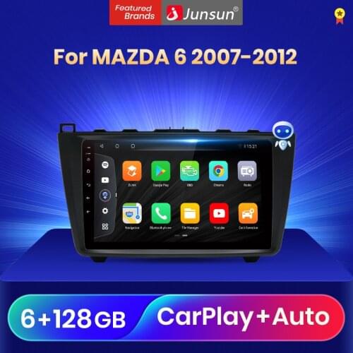 Junsun V3Pro Qualcomm Voice Control Android 10 Car Radio Multimedia Player For Mazda 6 2007-2012 CarPlay Auto 2Din