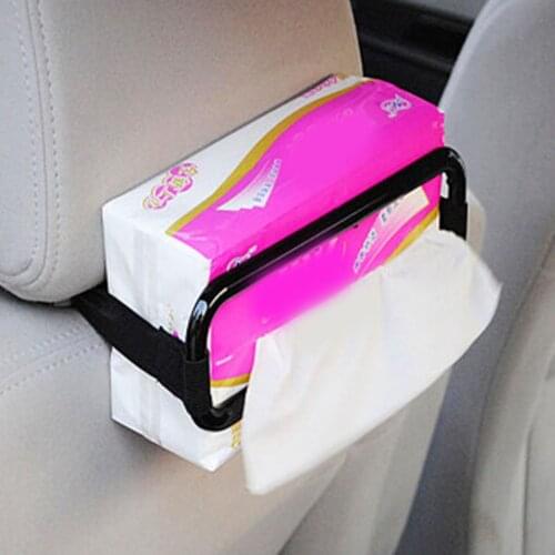 Car Auto Accessories Visor Seat Headrest Strap Napkin Sets Holder Tissue Paper Box Plastic Clip