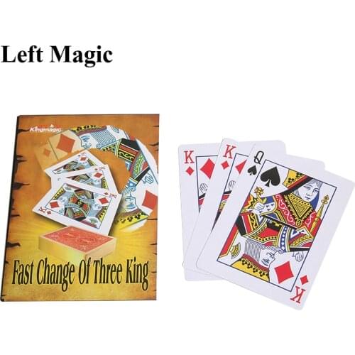 Fast Change Of Three King Magic Tricks Card Colse Up Magic Props Three K Change Stage Street Magic Accessory Gimmick