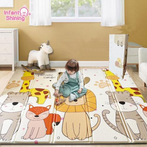 Infant Shining Baby Play Mat XPE Folding Crawling Mat 200*180cm Thickness Baby Mat Puzzle Foldable Babi Mat Toy Children Carpet