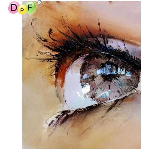 DPF DIY diamond painting cross stitch 5D needlework gift diamond mosaic square home decor Painting of Eye diamond embroidery