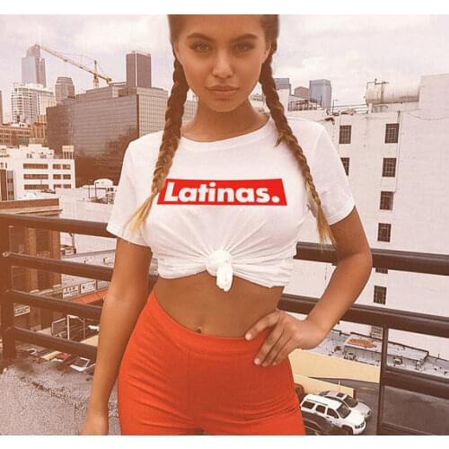 Latinas T-Shirt Ladies Tshirt Slogan T-Shirt blusa tumblr girl t shirt moletom do tumblr tees tops feminist shirt