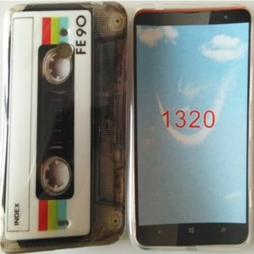 Hot Sale Retro Cassette Radio Camera Soft TPU Back Skin Cover Case For Nokia Lumia 1320 Free