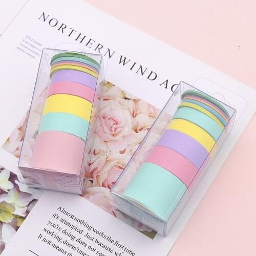 Creative Stationery Gift New Simple Solid Color Tape 5 + 4 Set DIY Hand Account Sticker