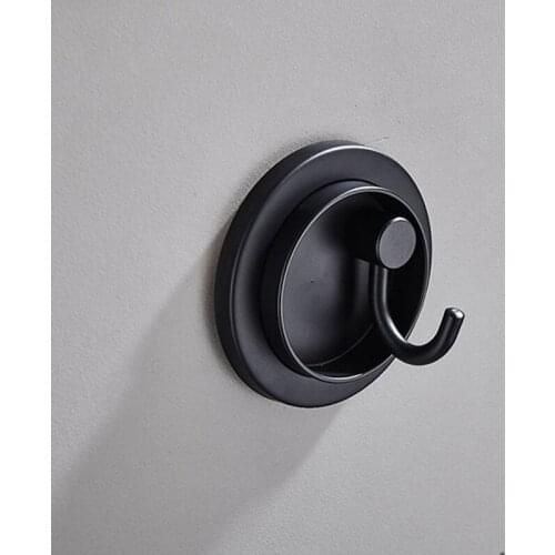 Robe Hook Stealth Towel Hanger Hook Clothes Coat Hat Bag Hook Black Brass Wall Mount Door Towel Hook Holder Bathroom Accessories