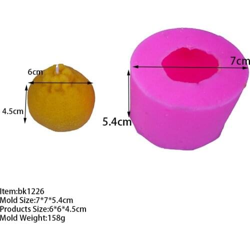Small orange candle silicone mold BK1226
