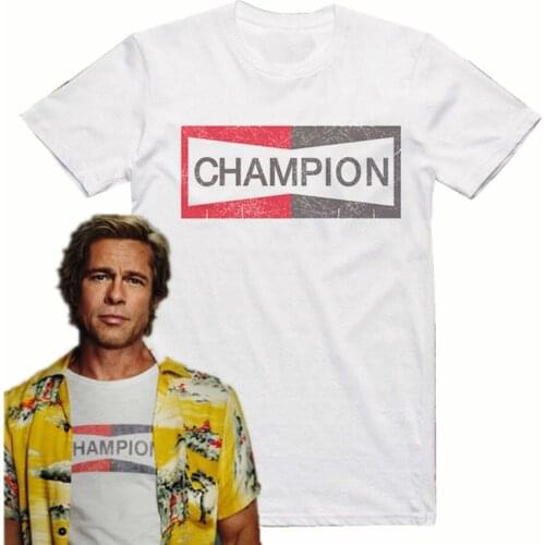Once upon a time in Hollywood Brads Champion auto logo t shirt men casual tee USA size