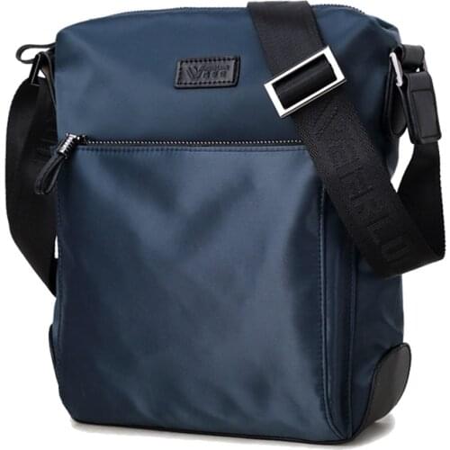 WEIERLUN Oxford Cloth Vertical Casual Mens Bag Shoulder Bag New Fashion Mens Messenger Bag Small Bag Blue