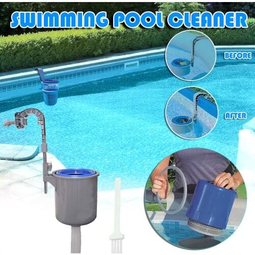 Pool Skimmer Set With Brush Swimming Pool Surface Wall Mount Automatic Cleaner Strainer Leaves Storage Basket piscinas Accessory