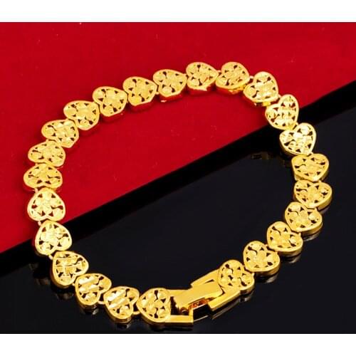 New Personalized Peach Heart Flower Shape Ladies Fashion Charm Jewelry Muslim Boutique Unisex Bracelet Holiday Gift Wholesale