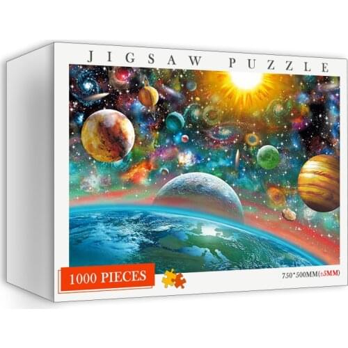 Jigsaw Puzzle Universe Adults Wooden Puzzle Toys 1000 Pieces Puzzles Colorful Universe Wooden 1000 Pieces Puzzle Home Decor Toys