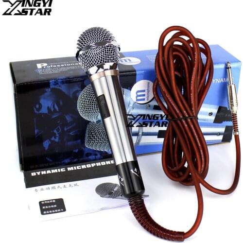 Wired Mic Handheld Vocal Microfono Professional Dynamic Microphone For Computer KTV Stage Karaoke Audio Mixer With 5m Cable