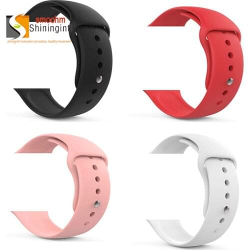 Smochm Colorful Soft Silicon Band Strap For Smart Watch Apple Watch iWatch Strap 44mm/42mm/40mm/38mm Series 4/3/2/1 IWO 5 6