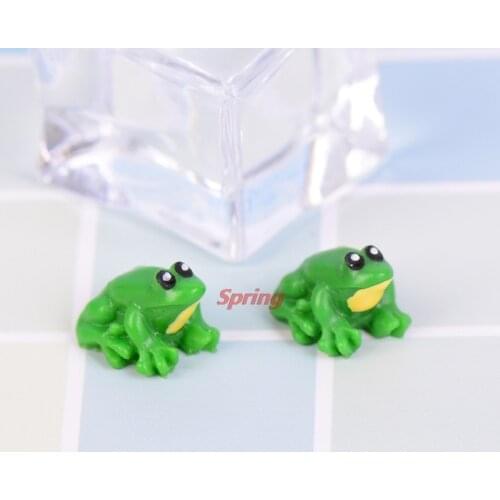 Cute Hot Frog Doll House Miniatures Fairy Garden Gnome Moss Terrarium Decor Crafts DIY Supplies Figurine Practical 2 Pcs/lot