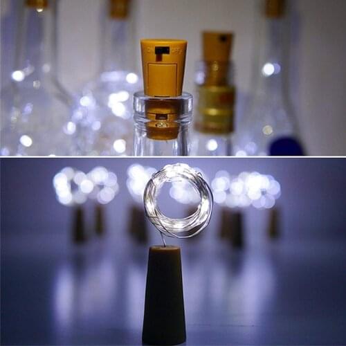 1/2/3m Wine Bottle Light with Cork Copper Wire Led String Fairy Lights Garland Christmas Decorations Natal Party Decor Navidad