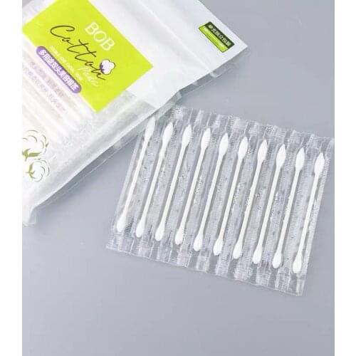 Cotton Swabs Individually Packaged For Portable Travel Emergency Care Home Sanitary Makeup Tools 100pcs Disposable Double-ended
