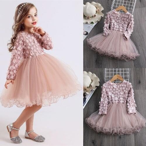 Flower Girls Christmas Dress Elegant Children Red New Year Costume Kids dresses for Girls Birthday Party Dress 3-8Years