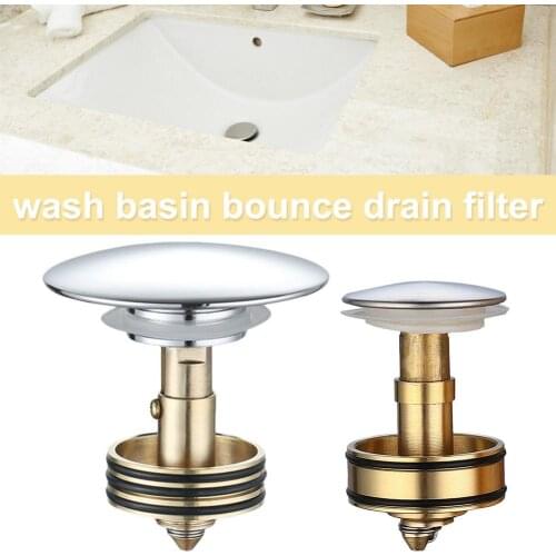 Wash Basin Pop-up Drain Filter Brass Bounce Filter Element Pop-up Floor Drain Trap Water Receiver Sink Accessories