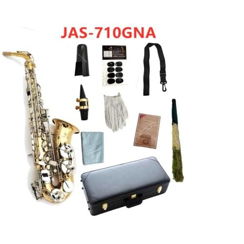 JUPITER JAS-710GNA Student Alto Saxophone Eb Tune E Flat Brass Sliver keys Musical instrument Professional With Accessories