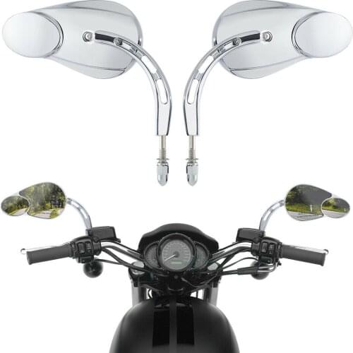 Motorcycle Split Vision Mirrors For Harley Touring Electra Glide Street Glide Road King NEW black/chrome