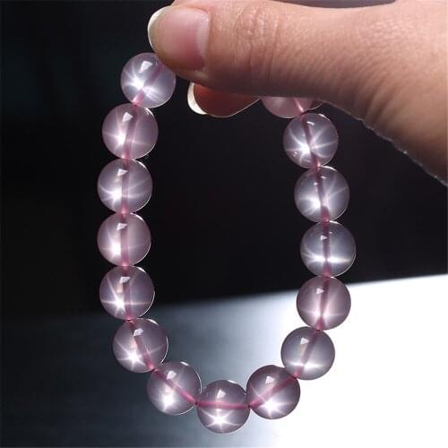 Real Natural Mozambique Rose Quartz Bracelet For Women Round Beads Pink Gemstone Stretch AAAAA 8mm 10mm 11mm 12mm 13mm 14mm 15mm