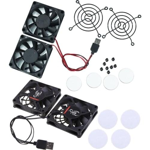 1Set Cooling Fan USB Fan Cooler for A-SUS RT-AC68U/AC86U/AC87U/R8000 Router Dropshipping