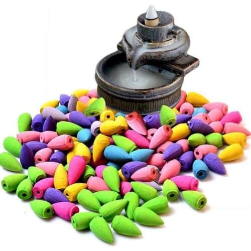 10pcs/20pcs Natural Tower Incense Sandalwood Air Purifying Backflow Incense Natural Air Freshener Sandalwood Tea Agarwood