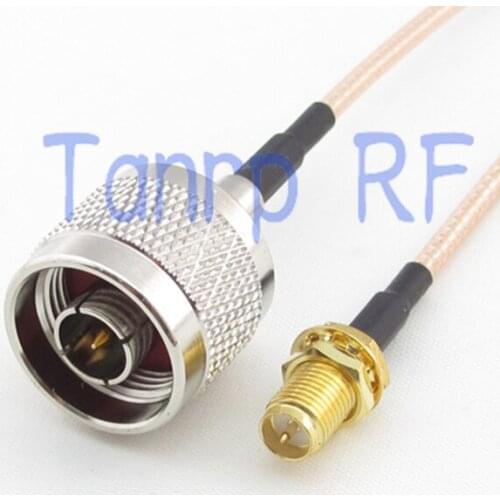 2PCS 20INCH N male plug to RP SMA female jack RF adapter connector 50CM Pigtail coaxial jumper cable RG316 extension cable