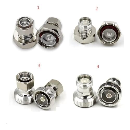 2pcs L29 DIN To 4.3-10 Male plug & Female Jack RF Connector Adapters