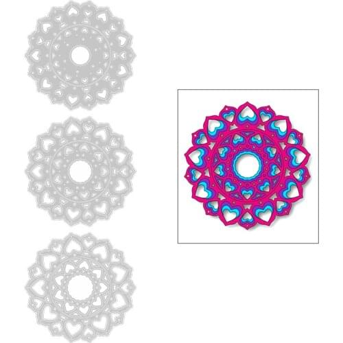 2020 New Valentine Layering Metal Cutting Dies For DIY Edge Heart Pattern Embossing Making Layered Card Scrapbooking NO Stamps