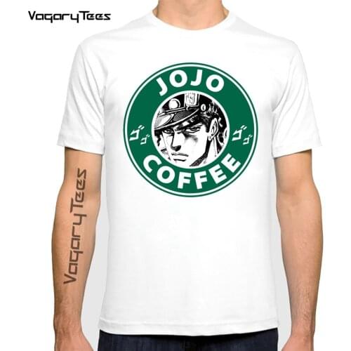 2021 Jojo Bizarre Adventure Vintage Joestar Joseph Jojo Coffee letter T-shirt For Men Plus Size cool Tee Shirt S-3XL Camiseta