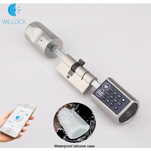 2021 L6PB Smart Key Lock Cylinder Home Keyless electronic Lock Cylinder Unlock with Code and Bluetooth Mobile App
