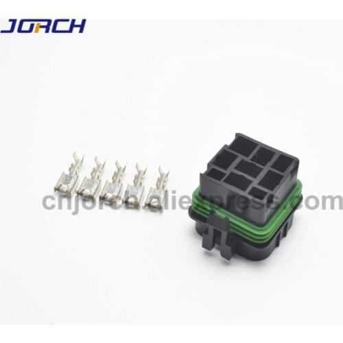 5sets 5pin delphi automotive waterproof electrical plug wiring harness cable connector 12092605