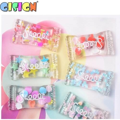 6Pcs Crystal Candy Addition For Slime Fluffy Accessories Charms Antistress DIY Bead Toys For Soft Modeling Clay Slime Kit