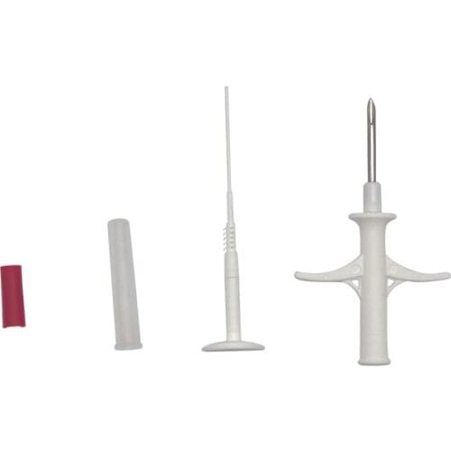 60pcs Fdx-b Veterinary Transponder Syringe Rfid Microchip Injector Animal Id Tag 1.4*8mm