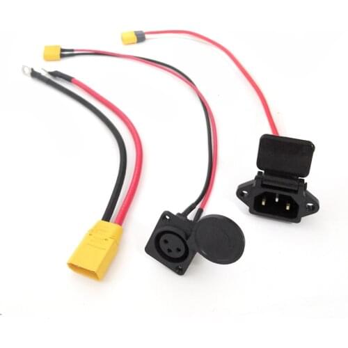 Ebike Battery Connector Plug Socket Charge Conventor Wire /Discharge Conventor Wire Canon/Three Vertical/XT60/XT90 Charging Plug