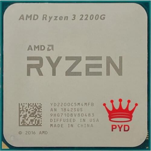 AMD Ryzen 3 2200G R3 2200G 3.5 GHz Quad-Core Quad-Thread CPU Processor YD2200C5M4MFB Socket AM4
