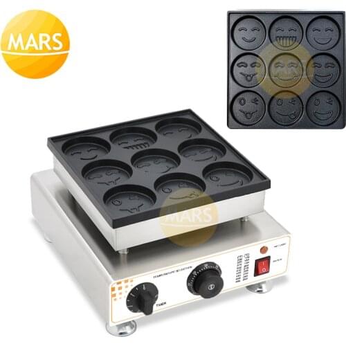 Smiley Faces Pancake and Waffle Maker 220v 110v Mini Pan cake Grill Making Machine with 7 Flapjack Faces Fried Egg Waffle Baker