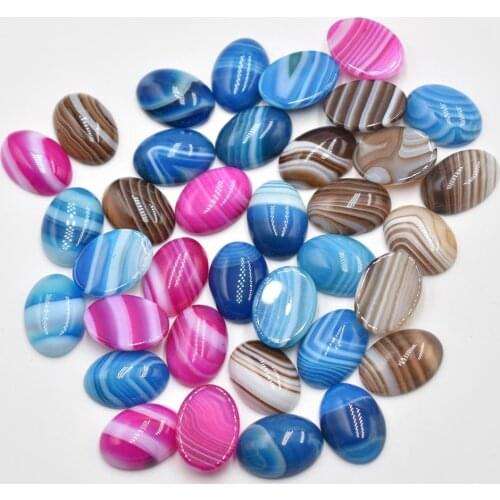 Fashion bestselling good quality natural stripe onyx mixed Oval CAB CABOCHON jewelry beads 13x18mm wholesale 50pcs/lot free