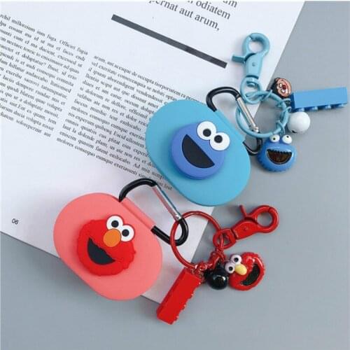 Cartoon Earphone Case With keychain For Xiaomi Redmi AirDots New Case Cover Wireless Bluetooth Earphone Cases Soft TPU Shell