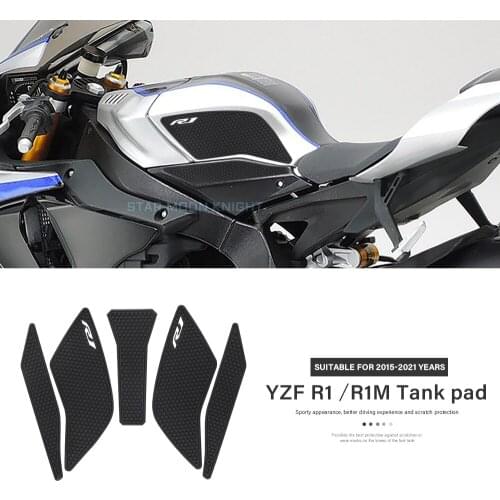 For Yamaha YZF R1 R1M YZFR1 YZF-R1 2015 - 2021 Side Fuel Tank pad Tank Pads Protector Stickers Decal Gas Knee Grip Traction Pad