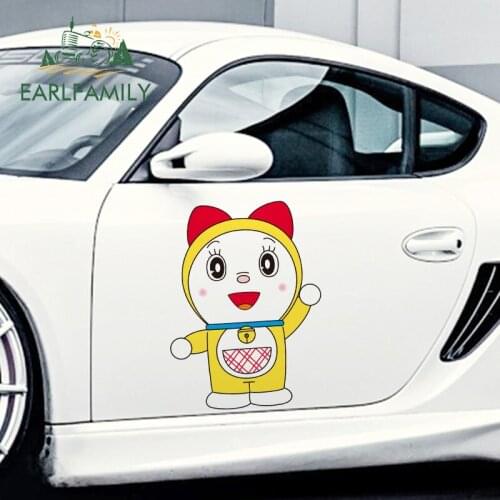 EARLFAMILY 43cm x 32.4cm For Doraemon Waterproof Fine Decal Motorcycle Car Stickers Scratch-Proof Vinyl Material Decoration