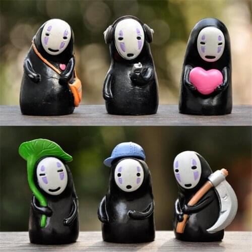 Studio Ghibli Anime Spirited Away No Face Man Figure Toys Miyazaki Hayao Swing faceless Man Gost Action Figure Model Toy Decor