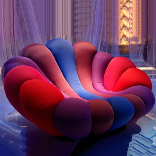 GY Custom Designer New Artistic Color Leisure Creative Anemone Chair Hotel Model Room Petals Chair