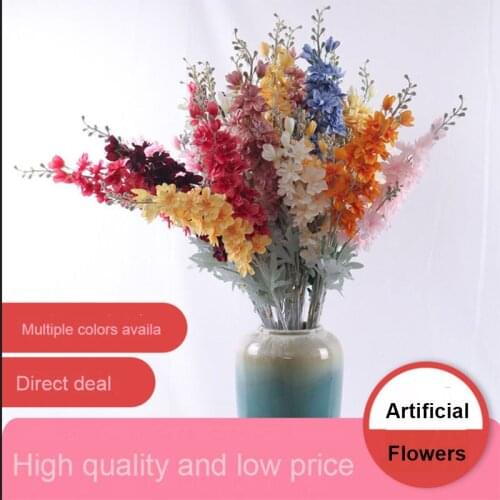 2 Forks Simulation Flowers Colorful Artificial Flowers Wedding Home Stage Setting Decoration Wreath Silk Flowers