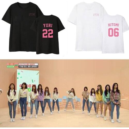 Kpop IZONE 2020 Black Short-sleeve t shirt Women new Korea casual summer loose men streetwear student fashion tshirt Female tees