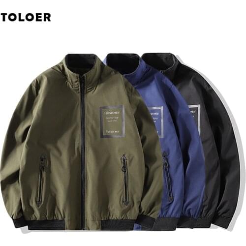 2021 New Mens Bomber Jacket Loose Autumn Winter Men Outerwear Casual Long Sleeve Jackes Coat Mens Military Jacket Armygreen 6XL