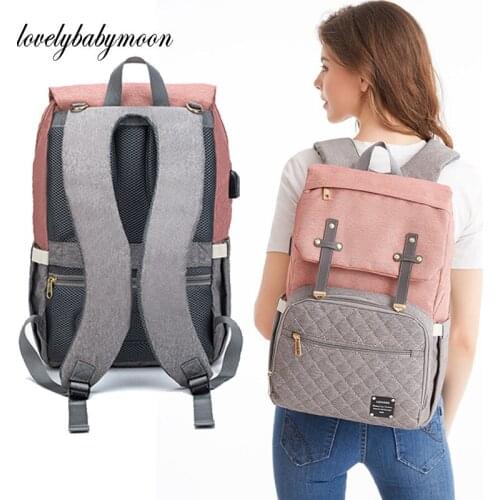 Light Nappy Backpack Bag Mummy Large Capacity Bag Mom Baby Multi-function Waterproof Outdoor Travel Diaper Bags For Baby Care